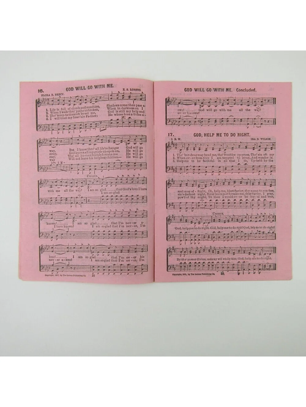 Sheet Music Sunday School Songs Lorenz Publishing Co Dayton Ohio Antique 1908